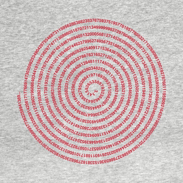 DIGITS OF PI (RED) by encip